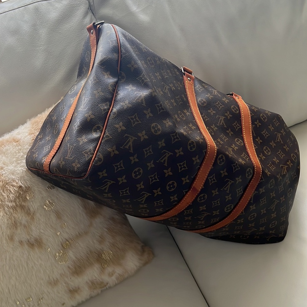 Louis Vuitton Travel Bag Keepall Bandouliere 55 Brown Monogram - Picture 12 of 16